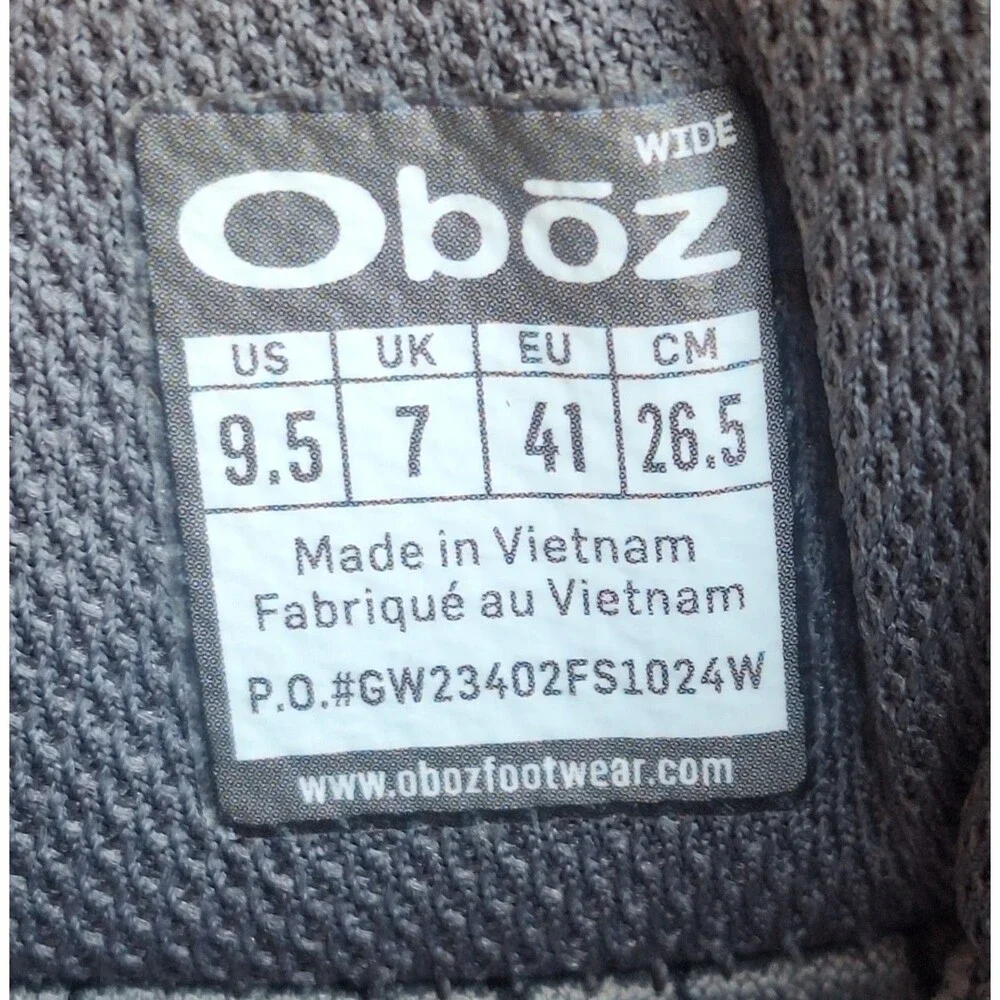 Oboz Sawtooth II Low Women's 9.5 Wide EU 41 Waterproof Hiking Shoes Tan Leather